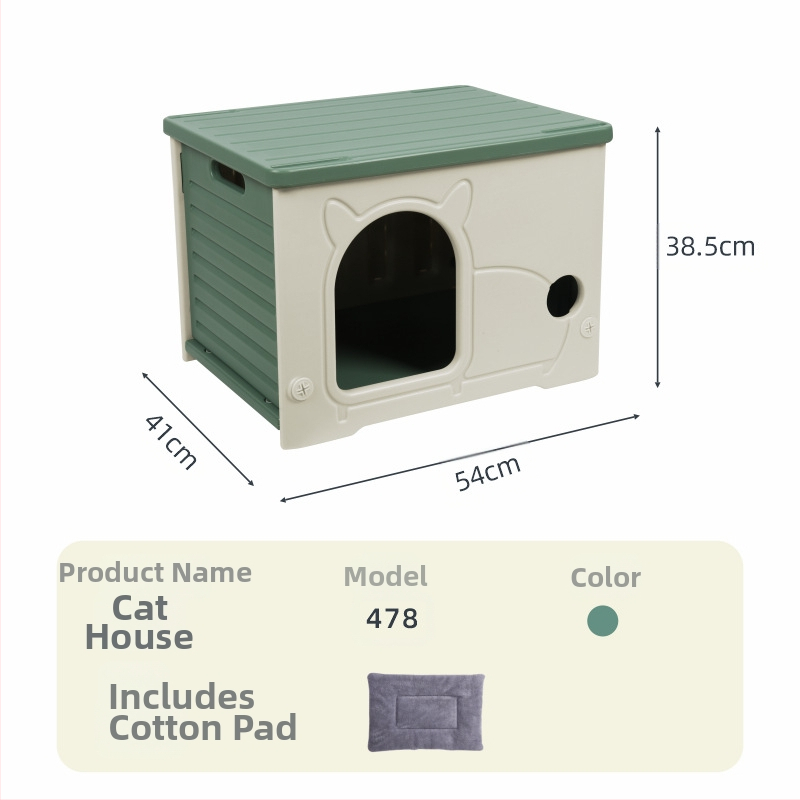 Yut Mačacie hniezdo Four Seasons Univerzálne Dažďovoodolné Opaľovacie Krémy Malé Polouzavreté Mačacie Vilky Plastové Pre Túlavé Mačky Vonkajšie Malé