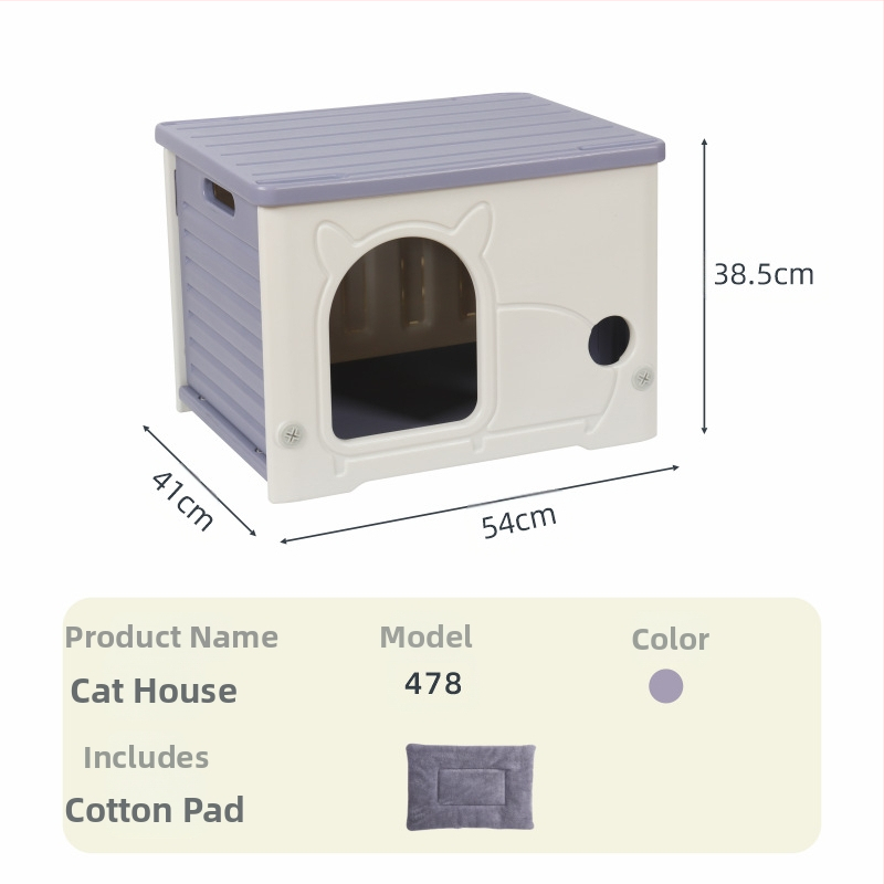 Yut Mačacie hniezdo Four Seasons Univerzálne Dažďovoodolné Opaľovacie Krémy Malé Polouzavreté Mačacie Vilky Plastové Pre Túlavé Mačky Vonkajšie Malé