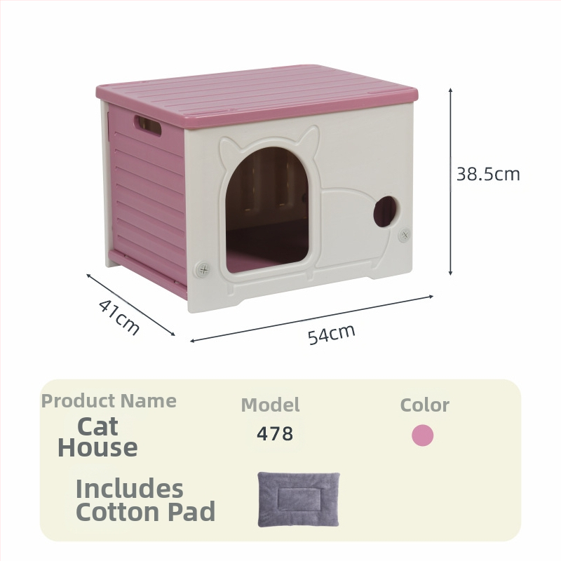 Yut Mačacie hniezdo Four Seasons Univerzálne Dažďovoodolné Opaľovacie Krémy Malé Polouzavreté Mačacie Vilky Plastové Pre Túlavé Mačky Vonkajšie Malé