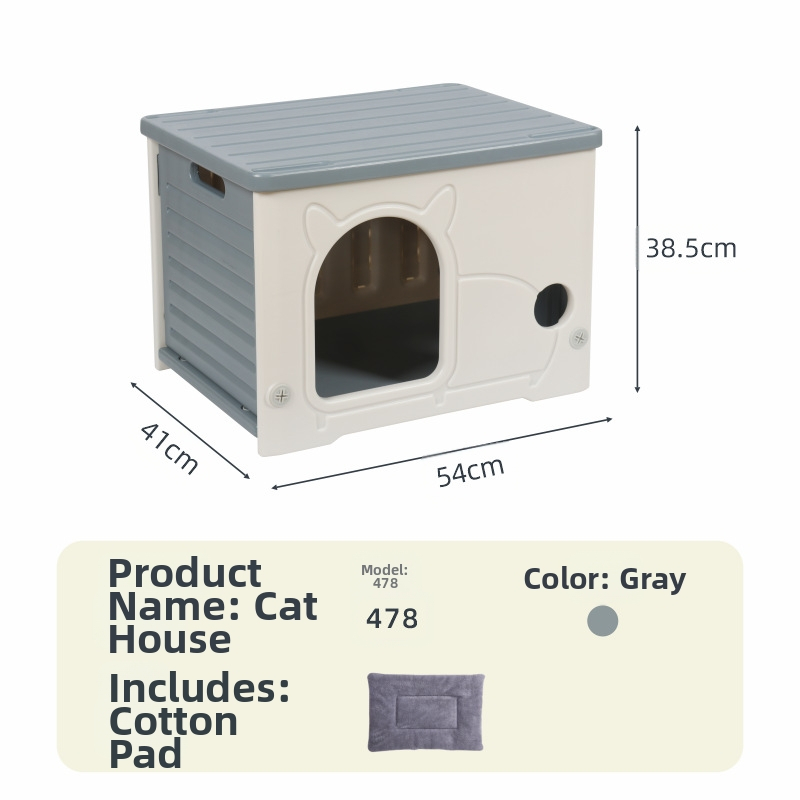 Yut Mačacie hniezdo Four Seasons Univerzálne Dažďovoodolné Opaľovacie Krémy Malé Polouzavreté Mačacie Vilky Plastové Pre Túlavé Mačky Vonkajšie Malé