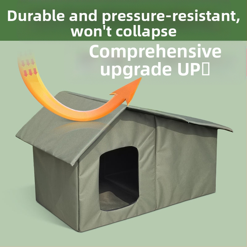 Vodootporna sklopiva kućica za mačke i pse, pogodna za sva godišnja doba, otporna na vjetar, topla, otporna na kišu, otporna na sunce, zelena, prijenosna, za vanjsku upotrebu