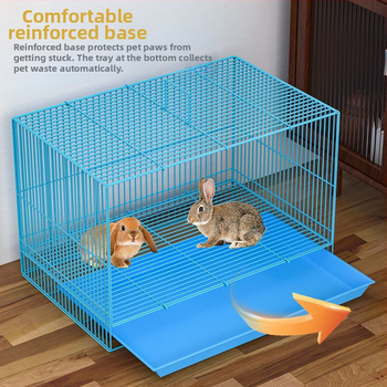 Κλουβί κουνελιού Πολύ μεγάλο εσωτερικό κλουβί κουνελιού με τουαλέτα, κλουβί για ινδικά χοιρίδια, κρυπτογραφημένο πτυσσόμενο κουνελόσπιτο