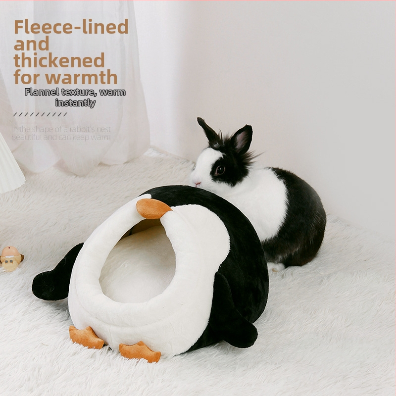 Zhen cuib de animale de companie fabrică jizai semi-închis cuib veveriță zburătoare cobai cald cuib de animale de companie cuib de iarnă pinguin îngroșat bumbac cuib