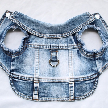 Naminių gyvūnėlių drabužiai su tempimo žiedu „Panda Mi Teddy“ šunims Šunų drabužiai pavasario, vasaros, rudens ir žiemos džinsinė liemenė