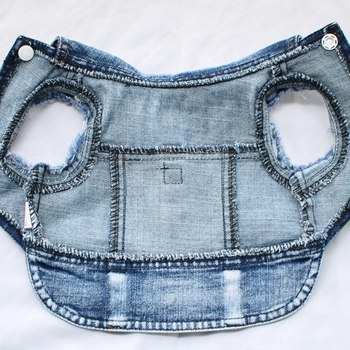 Naminių gyvūnėlių drabužiai su tempimo žiedu „Panda Mi Teddy“ šunims Šunų drabužiai pavasario, vasaros, rudens ir žiemos džinsinė liemenė