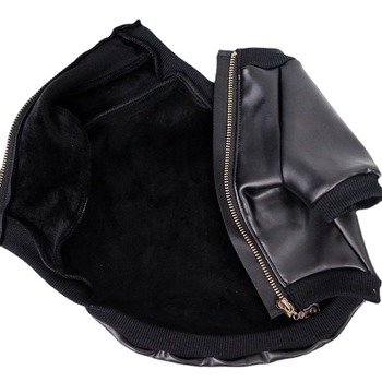 Νέα ρούχα για κατοικίδια για το φθινόπωρο και τον χειμώνα, συν βελούδινα ρούχα για σκύλους από δέρμα PU με φερμουάρ και ελαστικό φερμουάρ Fadou Schanery