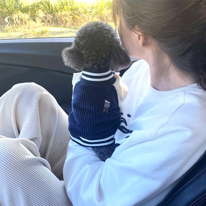Jope Bixiong koera pesapalliülikond väikesele koerale, kassile, bomei, Korea sügis- ja talvekaru, soojad riided