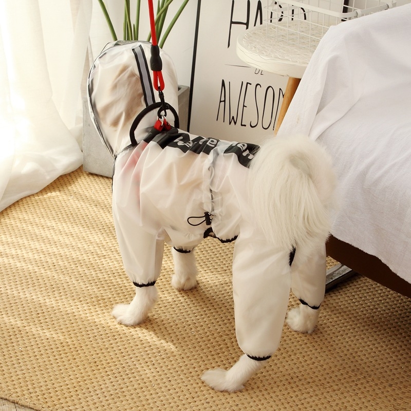 Novi kabanica za pse s četveronožnom kapuljačom, vodootporna, sveobuhvatna kabanica s motivom zlatnog retrivera, pončo za velike, srednje i male pse