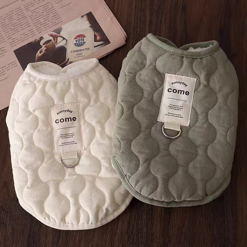 Jesensko-zimski prsluk za mačke i pse, topli janjeći flis, vanjski pojas za male i srednje pse, odjeća za kućne ljubimce, zadebljan i topao