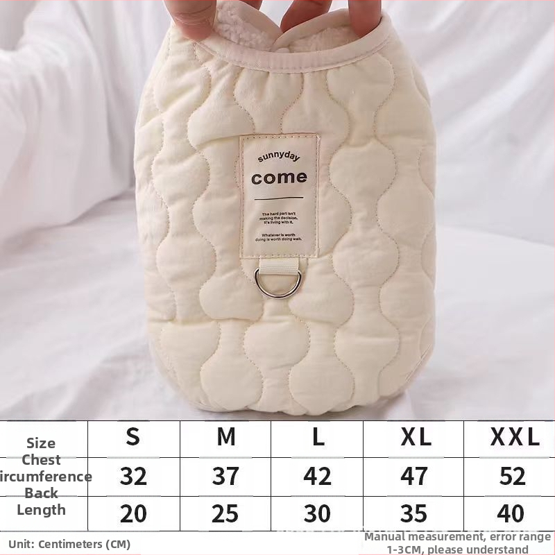 Jesensko-zimski prsluk za mačke i pse, topli janjeći flis, vanjski pojas za male i srednje pse, odjeća za kućne ljubimce, zadebljan i topao