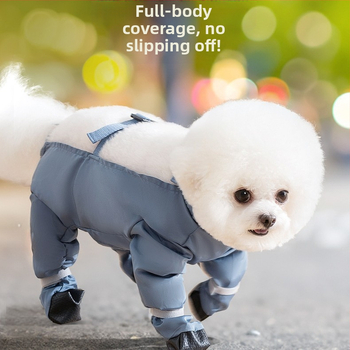 Ρούχα για Σκύλους, Ανθεκτικά στη Βρώμικη Ζεστά Παντελόνια Έλξης, Αρκουδάκια, Τετράποδα Ρούχα για Μικρό Σκύλο, Αδιάβροχο, Κάλυμμα Ποδιών Bichon για Βόλτα στο Χωριό