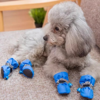 Šuniuko bateliai minkštu padu, šuniuko bateliai mažyliams, neslystantys augintinio batų užvalkalai, sustorinti šilti meškiuko šuns pėdų užvalkalai