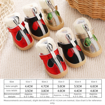 Šunų batai mažiems meškiukams Naujųjų metų dieną vedžiojant šunį, šilti, vilnoniai, pėdų uždangalai, neslystantys, raudoni, šventiniai medvilniniai batai