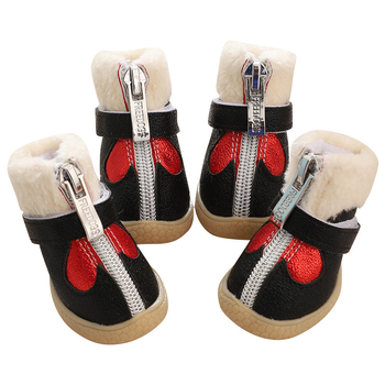 Šunų batai mažiems meškiukams Naujųjų metų dieną vedžiojant šunį, šilti, vilnoniai, pėdų uždangalai, neslystantys, raudoni, šventiniai medvilniniai batai
