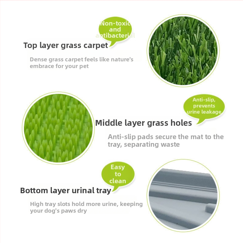 Тоалетна за кучета за домашни любимци, средно голяма, малка, изкуствена трева, почистване на дефекация, анти-стъпково гърне, писоар, посветен на