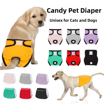 Εσώρουχα περιόδου για κατοικίδια με καραμέλες, εσώρουχα οίστρου για γάτες, εσώρουχα περιόδου για σκύλους μεγάλου, μεσαίου και μικρού μεγέθους, πάνες κατά της παρενόχλησης