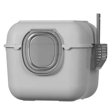 Αναδιπλούμενη άμμος γάτας Πλήρως κλειστή, αντι-πιτσιλιστική άμμος γάτας, μεγάλη τουαλέτα γάτας, τουαλέτα γάτας με μπροστινή επένδυση, τουαλέτα γάτας