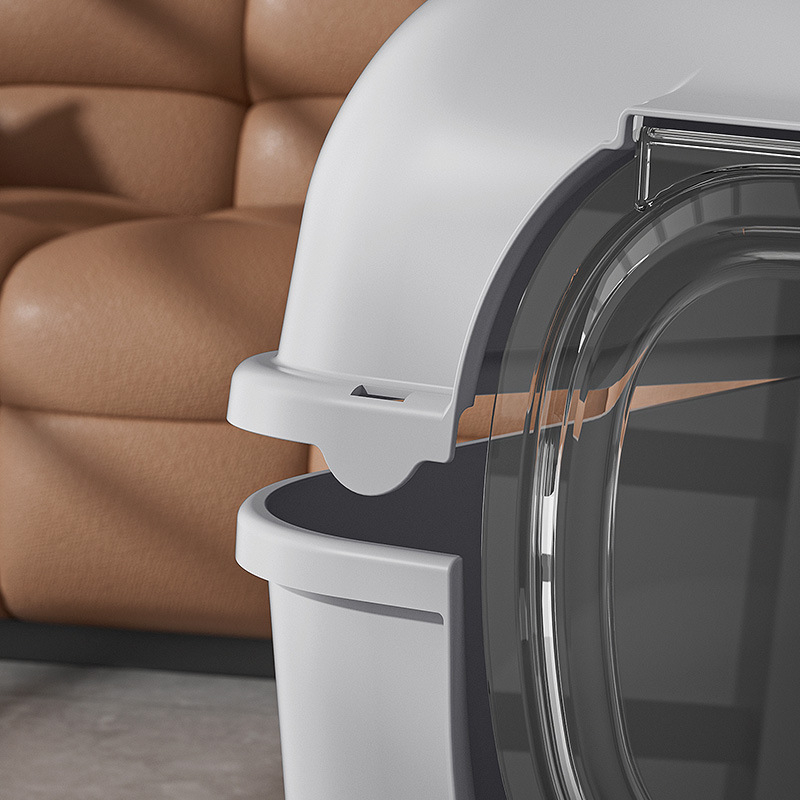 Preklopna kutija za mačji pijesak, potpuno zatvorena kutija za mačji pijesak protiv prskanja, velika kutija za mačji WC s gornjim dijelom prema naprijed