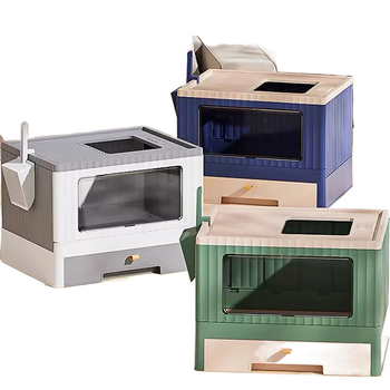 Λεκάνη άμμου για γάτες, ανθεκτική στις οσμές, πλήρως κλειστή, μεγάλη, ανθεκτική στις πιτσιλιές, πλήρως αυτόματη, τύπου συρταριού με άνοιγμα από πάνω και καπάκι, μεγάλη, διπλή άμμος για γάτες