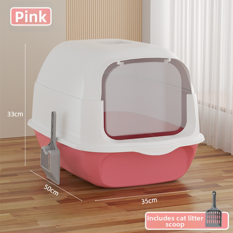 Velika, potpuno zatvorena kutija za mačji posip, otporna na mirise, prskanje, predimenzionirana, mačji WC, poluzatvorena, dvostruka namjena, na zalihi, veleprodaja