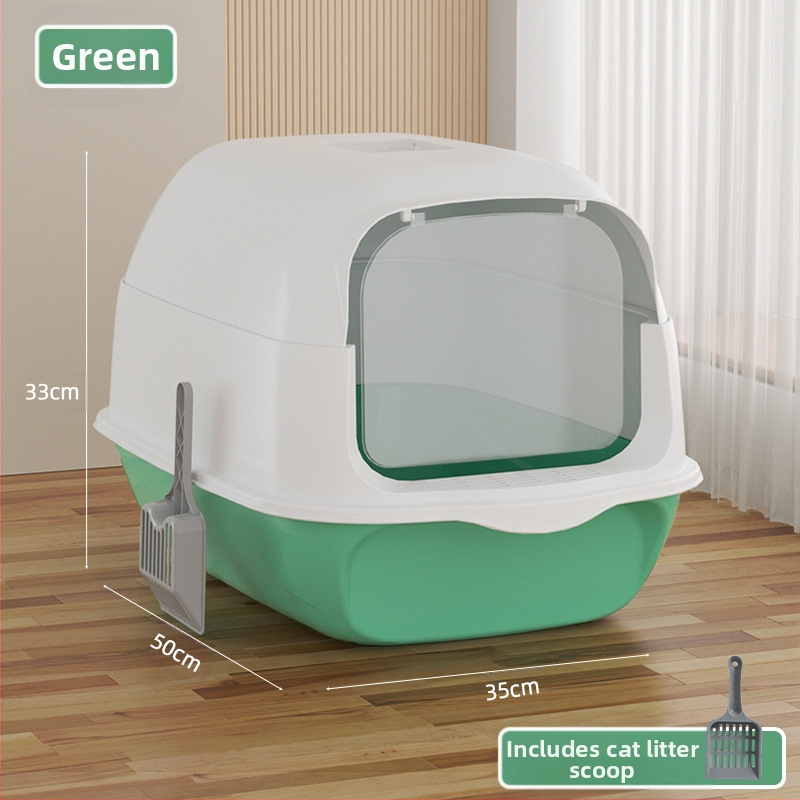 Velika, potpuno zatvorena kutija za mačji posip, otporna na mirise, prskanje, predimenzionirana, mačji WC, poluzatvorena, dvostruka namjena, na zalihi, veleprodaja