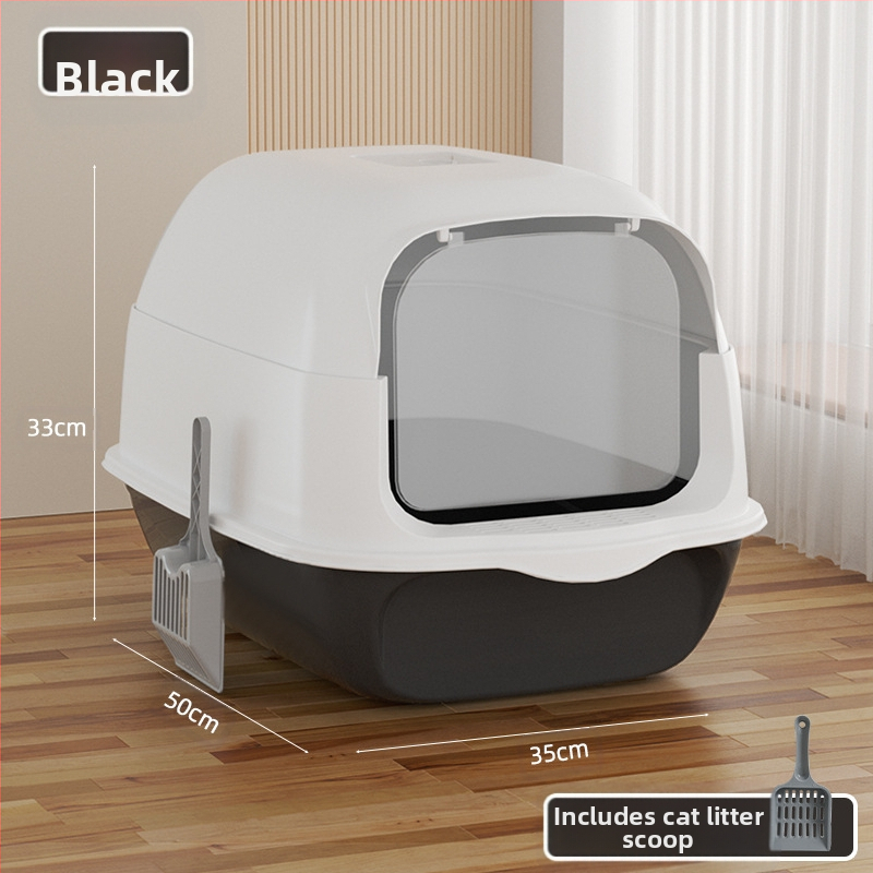 Velika, potpuno zatvorena kutija za mačji posip, otporna na mirise, prskanje, predimenzionirana, mačji WC, poluzatvorena, dvostruka namjena, na zalihi, veleprodaja