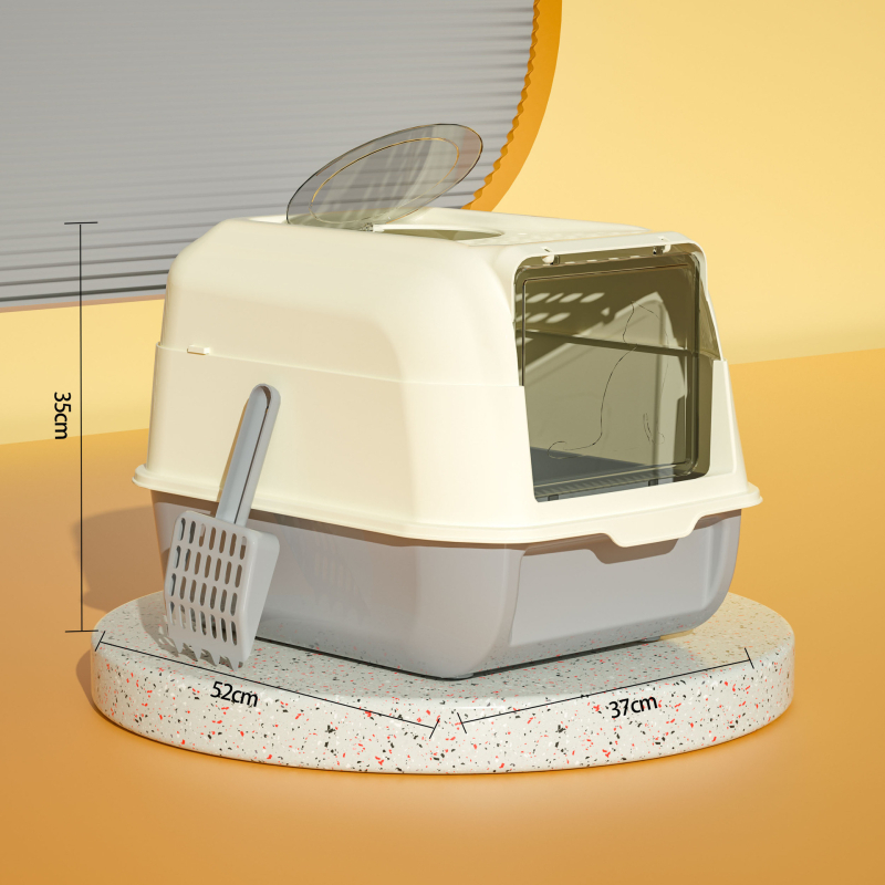 Velika, potpuno zatvorena kutija za mačji posip, otporna na mirise, prskanje, predimenzionirana, mačji WC, poluzatvorena, dvostruka namjena, na zalihi, veleprodaja