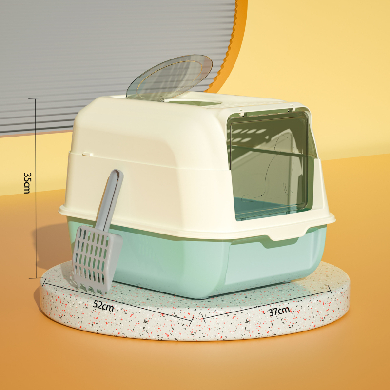 Velika, potpuno zatvorena kutija za mačji posip, otporna na mirise, prskanje, predimenzionirana, mačji WC, poluzatvorena, dvostruka namjena, na zalihi, veleprodaja