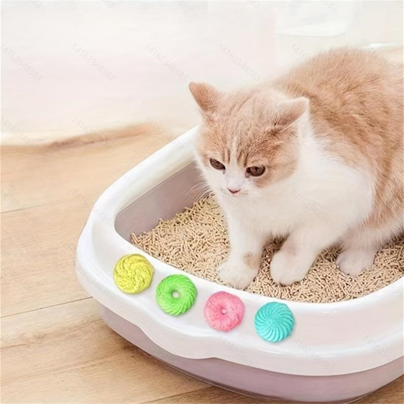 Deodorant pentru animale de companie, gogoașă, aromaterapie solidă, pentru pisici și câini, cutie de aer pentru toaletă interioară, odorizant de aer pentru mașină, balsam auto