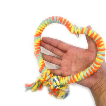 Любовна форма памучно въже люлка цвят птица играчка папагал кацнал катерене клюн шлайфане стойка клетка за птици декоративни аксесоари на едро