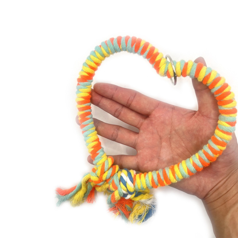 Любовна форма памучно въже люлка цвят птица играчка папагал кацнал катерене клюн шлайфане стойка клетка за птици декоративни аксесоари на едро