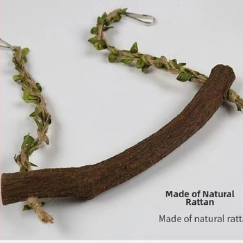 Κούνια Αποσυμπίεσης με Αμπέλια, Αντι-δάγκωμα, Μασίφ Ξύλινο Κλουβί Πουλιών, Παιχνίδι Παπαγάλου, Παιώνια, Xuanfeng, Δέρμα Τίγρης, Νύχι Αναρρίχησης, Είδη Τρίψιμο