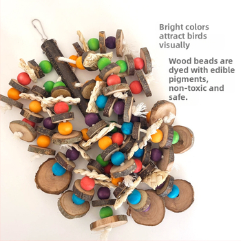 Μεσαίο και Μεγάλο Παιχνίδι Παπαγάλου για Κορμούς Δέντρων, Μασώμενο Κορδόνι για την ανακούφιση από την πλήξη, Τρίψιμο Παιχνιδιού για Πουλιά, Κλουβί Πουλιών, Διακοσμητικά Είδη Παπαγάλου