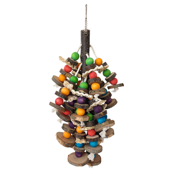 Μεσαίο και Μεγάλο Παιχνίδι Παπαγάλου για Κορμούς Δέντρων, Μασώμενο Κορδόνι για την ανακούφιση από την πλήξη, Τρίψιμο Παιχνιδιού για Πουλιά, Κλουβί Πουλιών, Διακοσμητικά Είδη Παπαγάλου