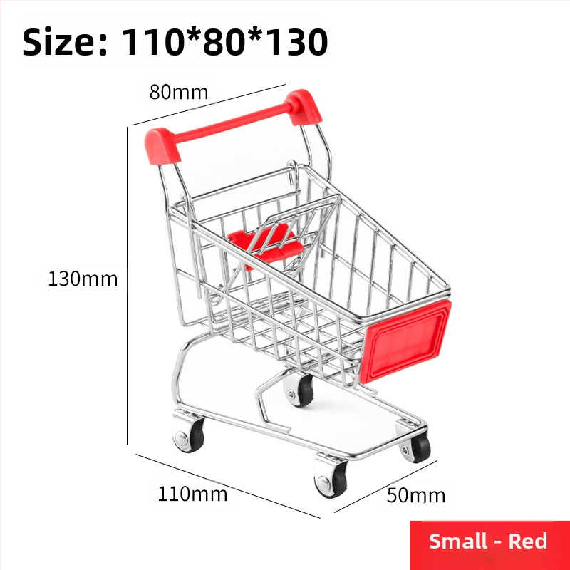 Laste ostukäru mini-ostukäru mänguasja mängumaja ostumudeli kaunistus loominguline hoiuauto väike suurus
