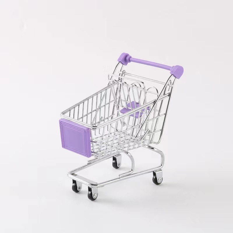 Laste ostukäru mini-ostukäru mänguasja mängumaja ostumudeli kaunistus loominguline hoiuauto väike suurus