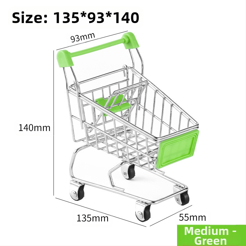 Laste ostukäru mini-ostukäru mänguasja mängumaja ostumudeli kaunistus loominguline hoiuauto väike suurus