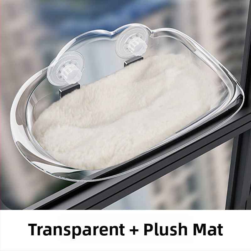 Трансграничен нов котешки хамак с подвижна и миеща се вендуза, котешки хамак с висока товароносимост, стъклен, без пирони, за стенен монтаж на котешко гнездо