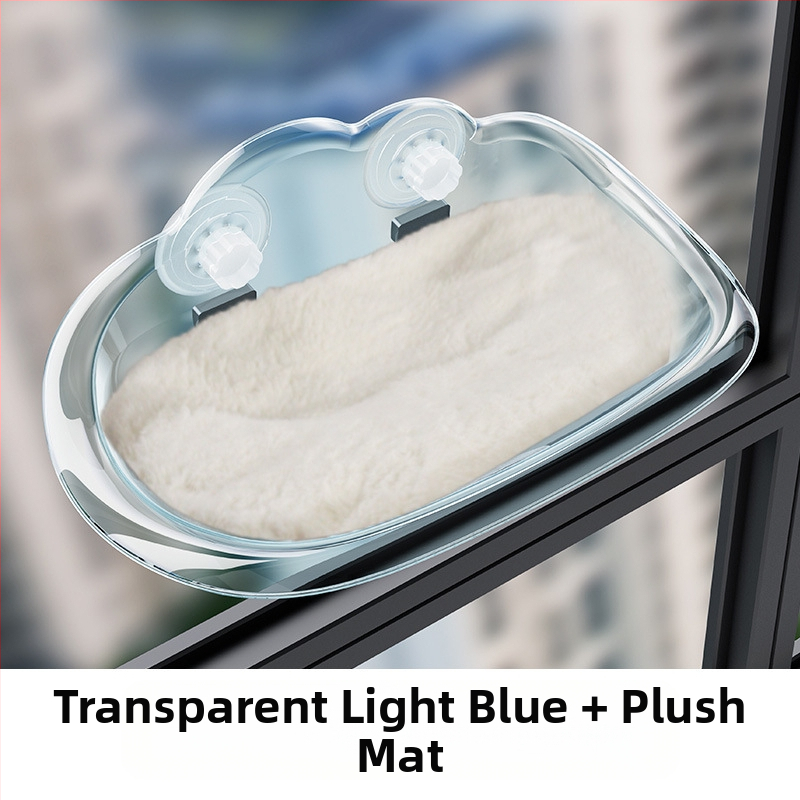 Трансграничен нов котешки хамак с подвижна и миеща се вендуза, котешки хамак с висока товароносимост, стъклен, без пирони, за стенен монтаж на котешко гнездо