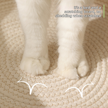 Στρογγυλή φωλιά γάτας από μπαμπού, χειροποίητη φωλιά από μπαμπού σε ιαπωνικό στιλ, φωλιά για γάτες, στρογγυλό χαλάκι για κατοικίδια, χονδρική πώληση σε διασυνοριακό επίπεδο