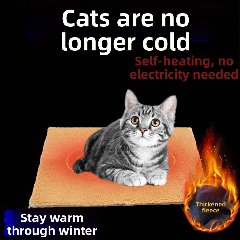 Katės sutirštintas atjungtas savaime šildantis naminių gyvūnėlių savaime šildantis kilimėlis katės lizdui šildyti pastovi temperatūra automatinė izoliacija žiemai