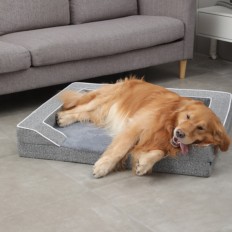 Kennel Four Seasons Canapea extensibilă universală detașabilă și lavabilă pentru câini de talie medie și mare, pat pentru animale de companie, fără spate pliabil, canapea extensibilă