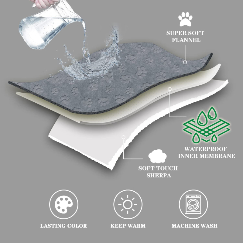 Ново одеяло за домашни любимци, водоустойчива постелка за котки и кучета, Four Seasons Flannel, за малки, средни и големи кучета