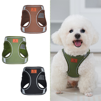 Novi prsluk za kućne ljubimce s remenom za vuču za pse, reflektirajući remen za pse, prozračni i udobni remen za vuču za mačke