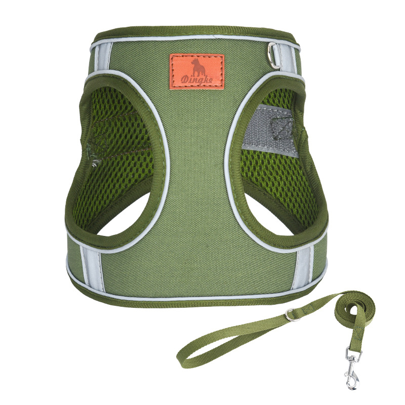 Novi prsluk za kućne ljubimce s remenom za vuču za pse, reflektirajući remen za pse, prozračni i udobni remen za vuču za mačke