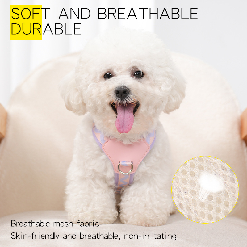 Plahvatuskindel koera veojõuköis, kaelarihmavastane lemmiklooma rinnarihm, väikese koera vestirihm, koera jalutusköis, koerakett