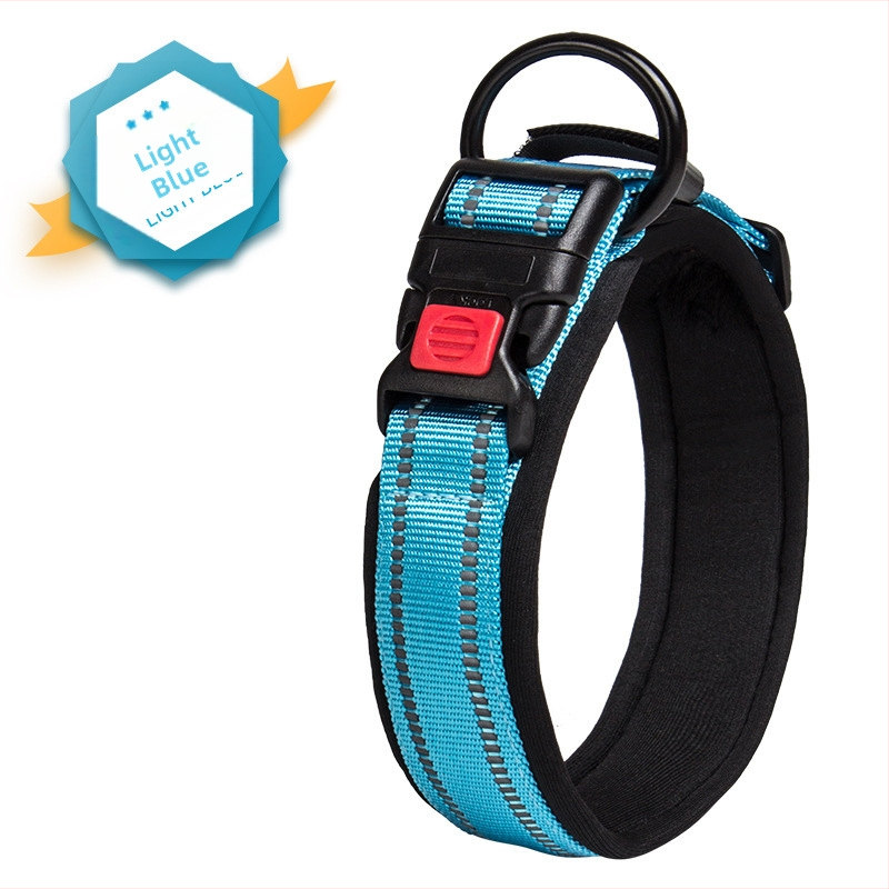 Трансграничен нашийник за домашни любимци за средни и големи кучета, удобен дишащ нашийник за кучета, предпазващ от счупване и сцепление