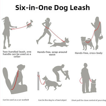 Προτεινόμενα είδη για κατοικίδια, Λουρί αυτοκινήτου για τρέξιμο, Λουρί σκύλου έξι σε ένα, Ζώνη ασφαλείας σκύλου από νάιλον που δεν σπάει