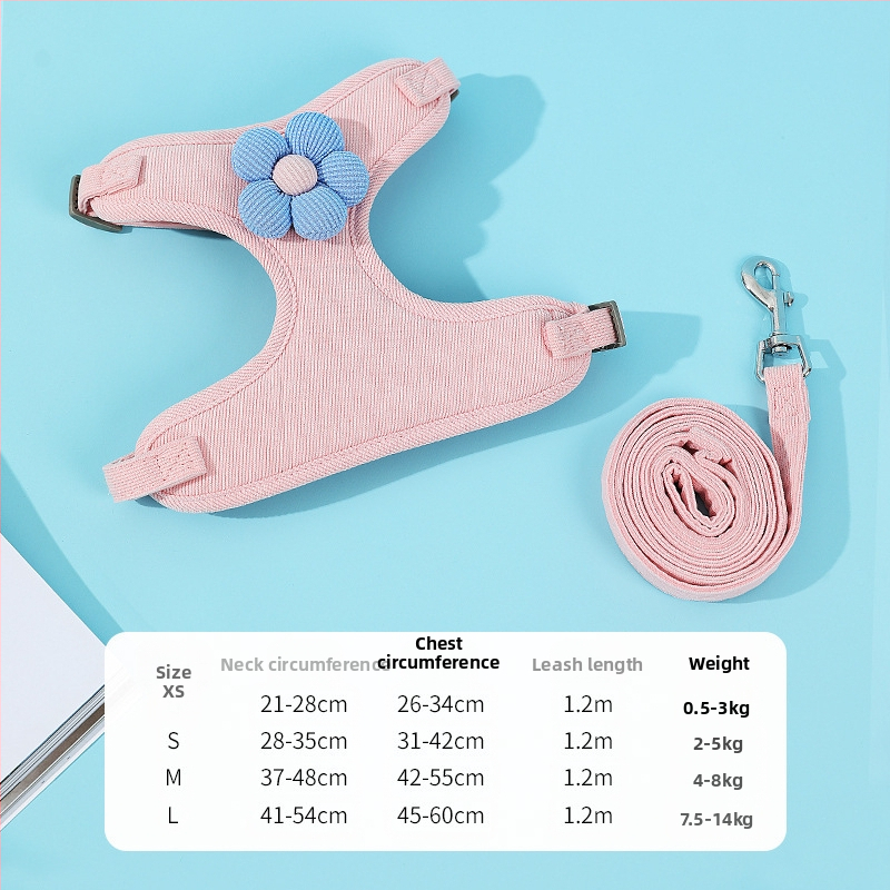 Novi prsluk za vuču s cvijetom za pse, remen za prsa za štene, remen za prsa za kućne ljubimce, veleprodaja opreme za kućne ljubimce