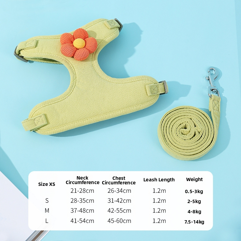 Novi prsluk za vuču s cvijetom za pse, remen za prsa za štene, remen za prsa za kućne ljubimce, veleprodaja opreme za kućne ljubimce